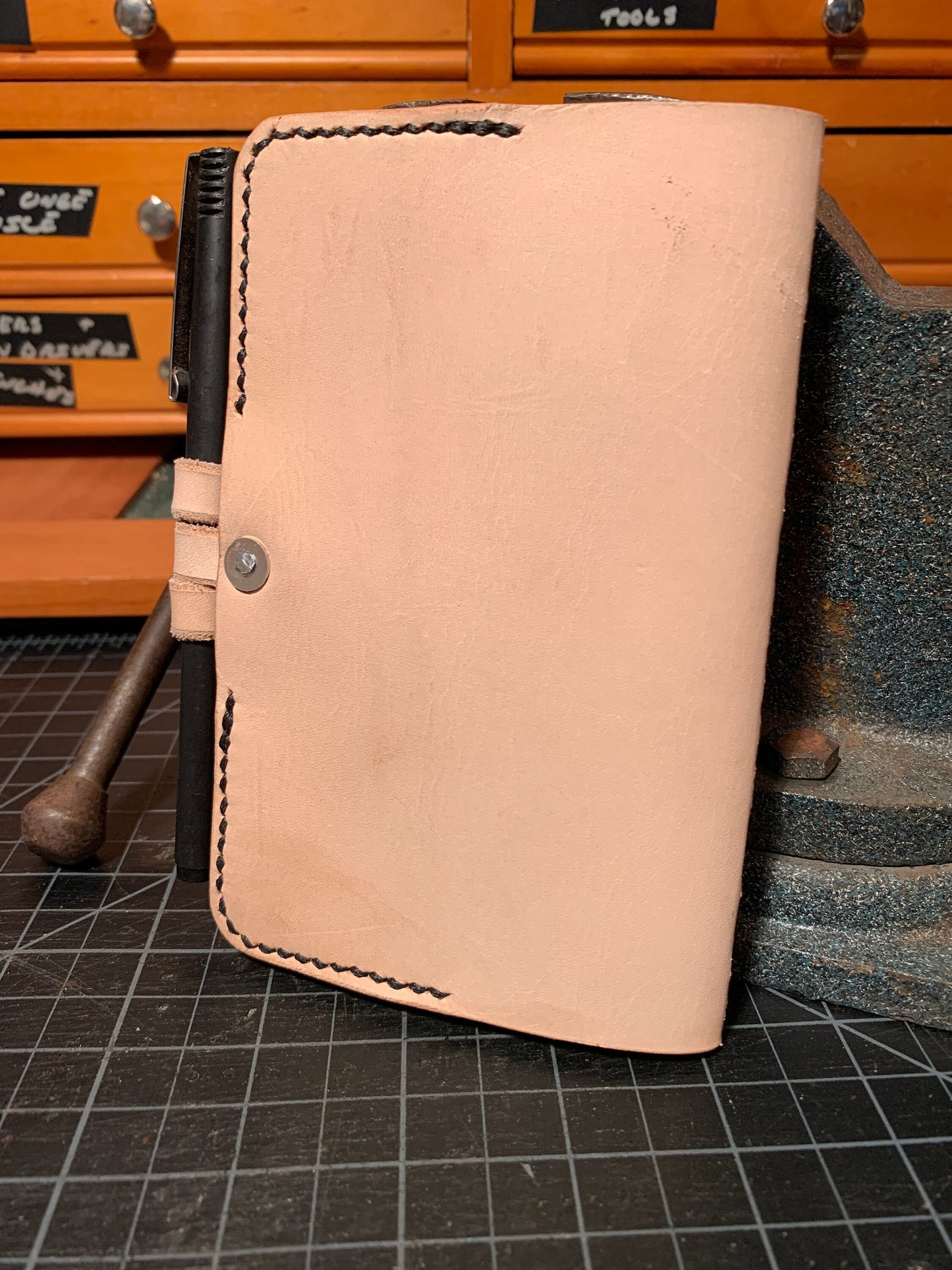 EDC Notebook Cover - Handmade Vegetable Tanned Leather Field Notes Cover