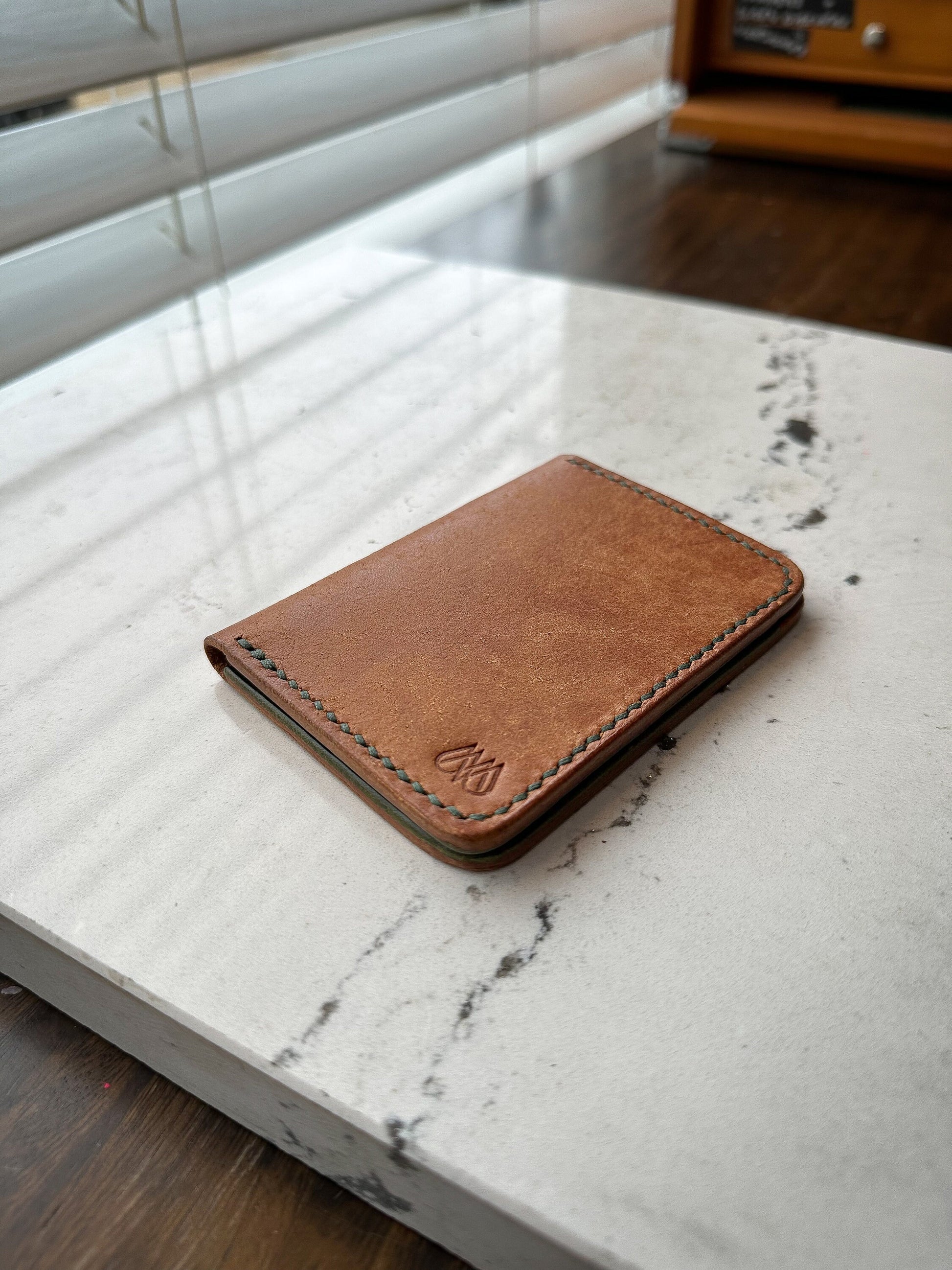 Cognac and Olive Pueblo Vertical Bifold